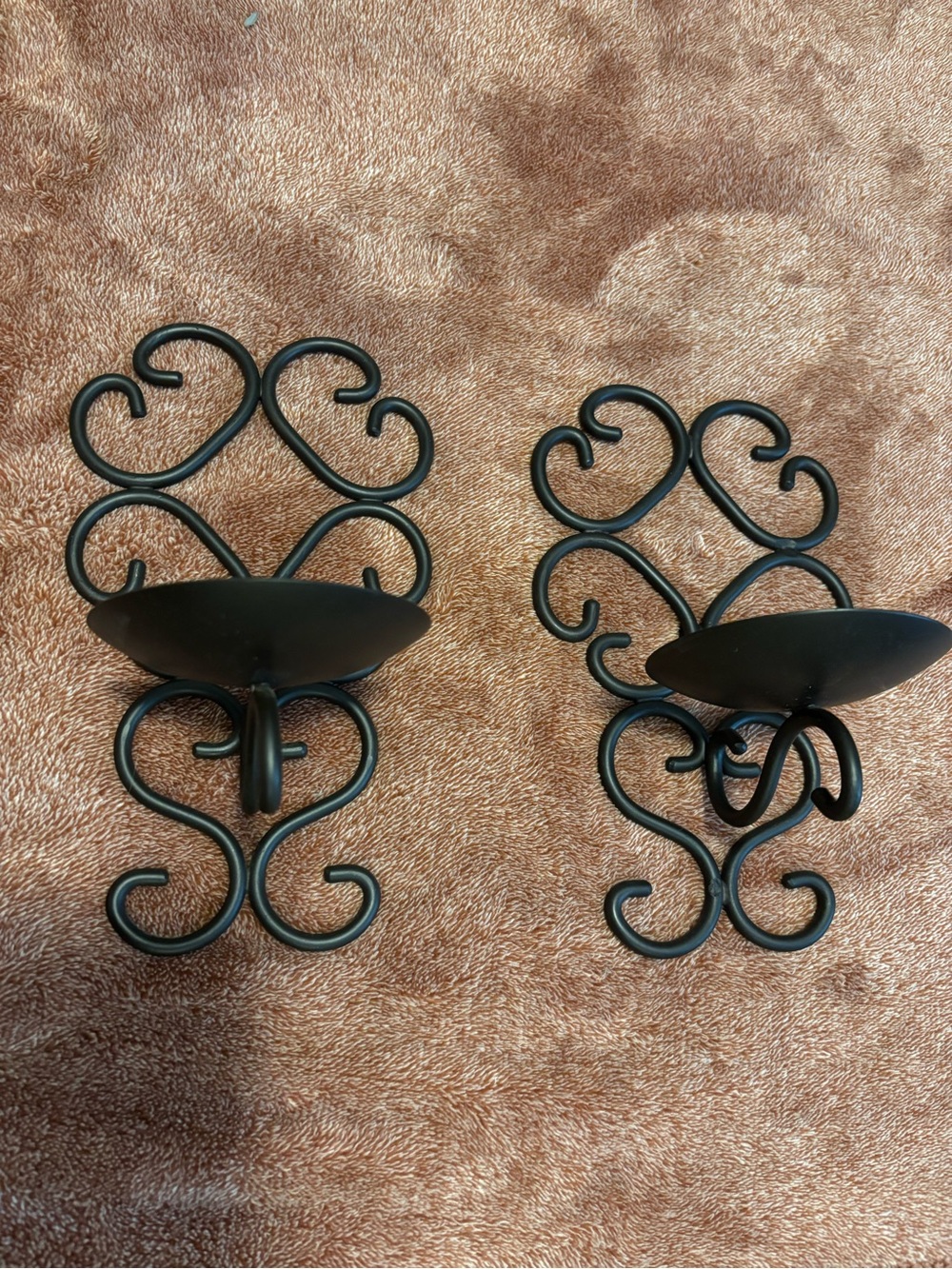 Ornate Black Metal Wall Hook Set - Brand Unspecified